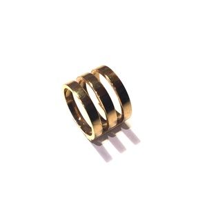 Michael Kors Gold 3-tier Ring Size 6
